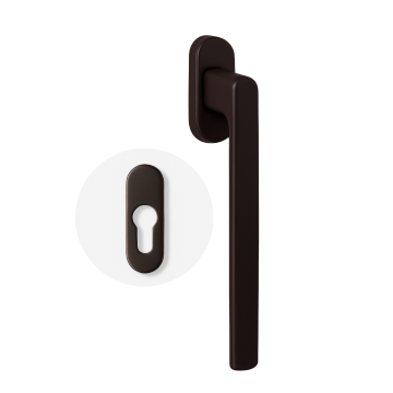 PP.502R/200.BR HF.kl.+rozeta ext. hnědá