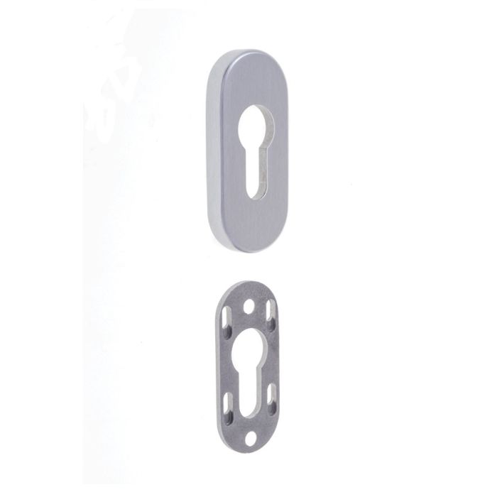 RO.KS rozeta cyl.vložky oválná F1 stříb.