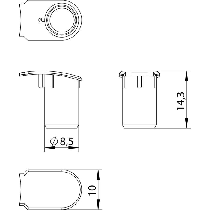 S.FL.K.BR Zátka křídl. ložiska hnědá