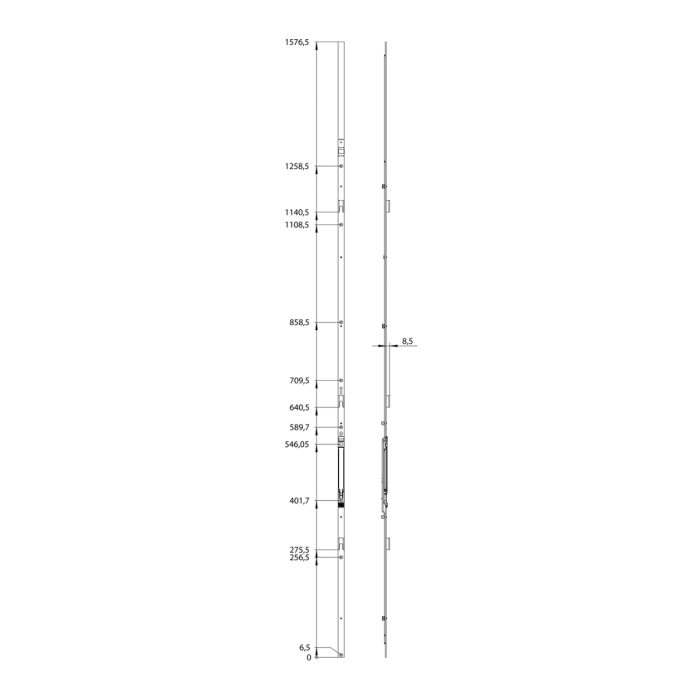 GASK.1775-3 Štulp. převodová lišta V700