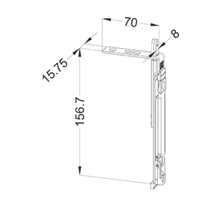 STV-TÜRKANTRIEGEL GASZ 16X157 MC zástrč