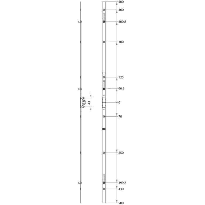  GVM.U.1000-3.ZN převodová lišta