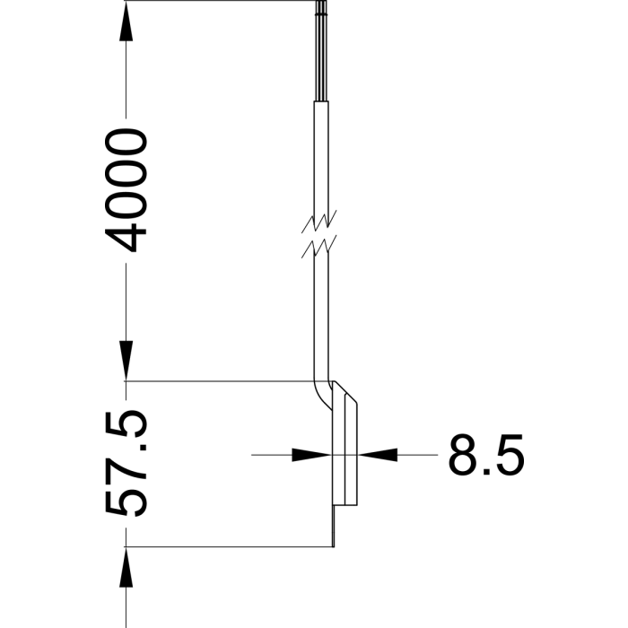 STV-KÜ-T1 RT KABEL 4M Kab.průch.rám.kab.