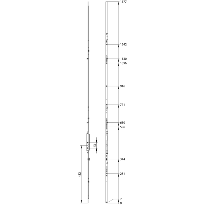 GAK.1775-2.D-6 Převodová lišta