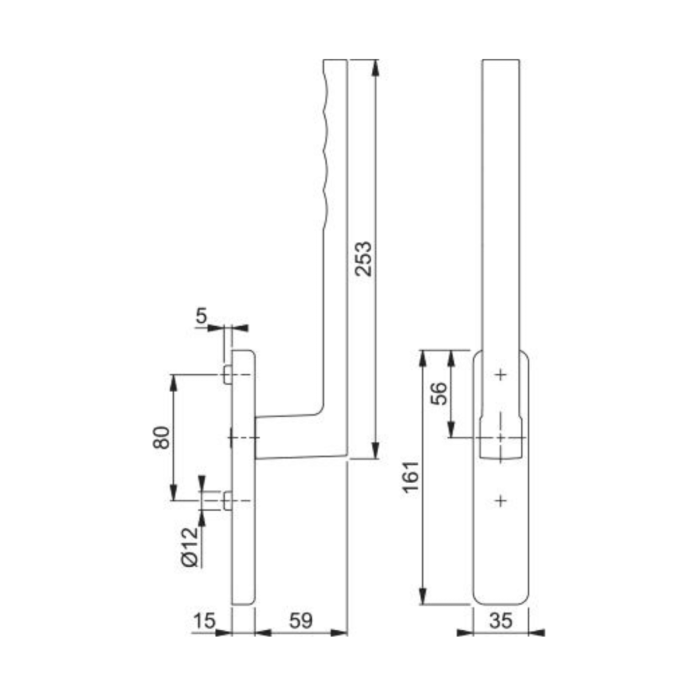 HP TOUL HS-0737 hnědá klika