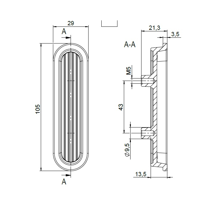 PP.WS HF.úchyt mušle bílá