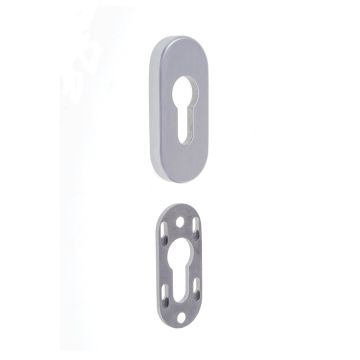 RO.KS rozeta cyl.vložky oválná F1 stříb.